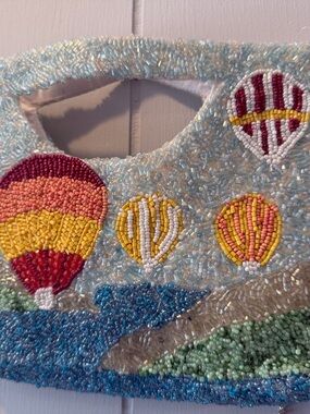 T.J.Maxx Beaded Hot Air Balloon Mini Crossbody Bag in Blue, Yellow, Pink, Red